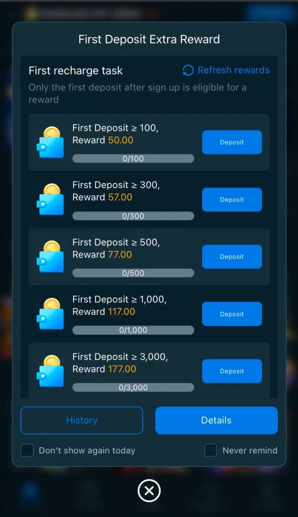3rr777 Bonus system
